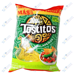 Inalecsa Tostitos Jalapeños Snack Bocaditos de Maíz Picantes 45 g