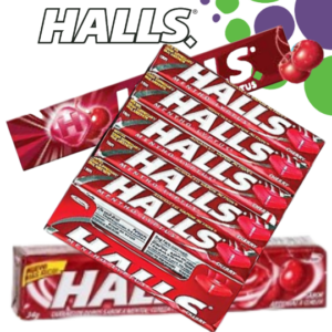 Adams Halls Caramelo Duro Cherry Lyptus Display x12u Packx9u 25.2 gr