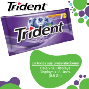 Adams Trident Chicles Sin Azúcar Mora 5s Pos Caja 30x18x8.5g