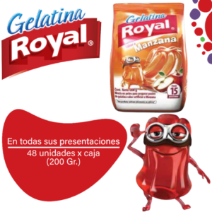 Royal Gelatina en Polvo Manzana Caja 48x200g